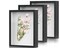 8x10 Shadow Box Frame - 3 Pack Wood Deep Shadowboxes Display Cases Suitable for Photos, Dried Flowers, Handicrafts Picture Frames for Wall (Black)